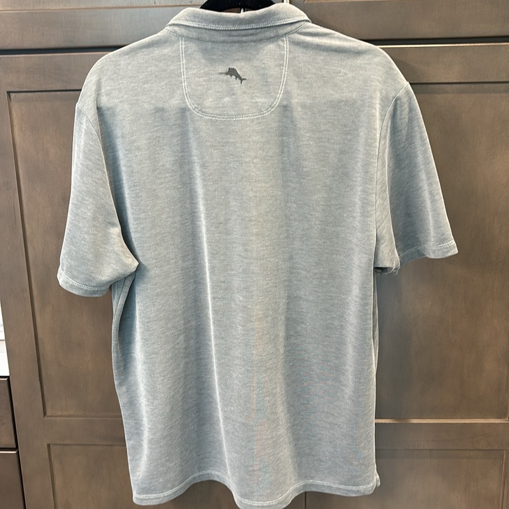 Tommy Bahama Men's Gray Polo Shirt Size Large - Picture 6 of 9